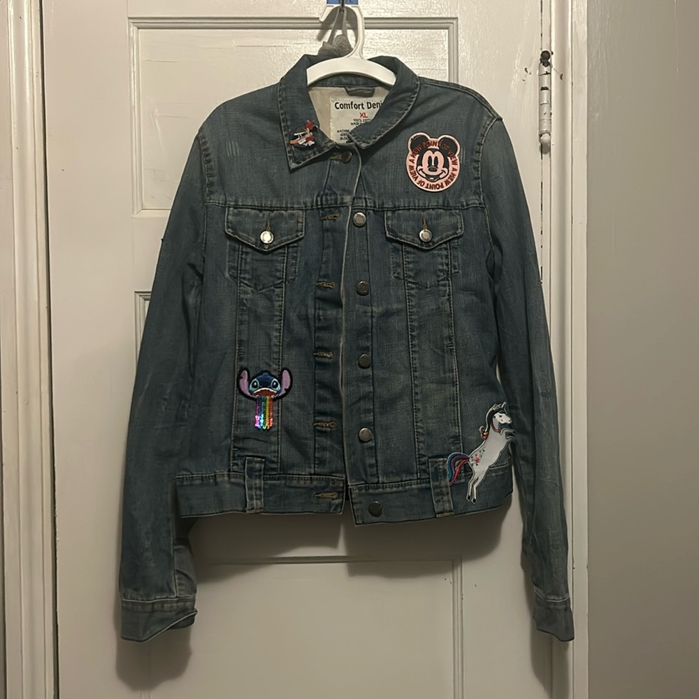 DISNEY DIY PATCHED JEAN JACKET